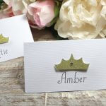 Princess Party place cards, Baby Shower party place cards, Crown placecards
