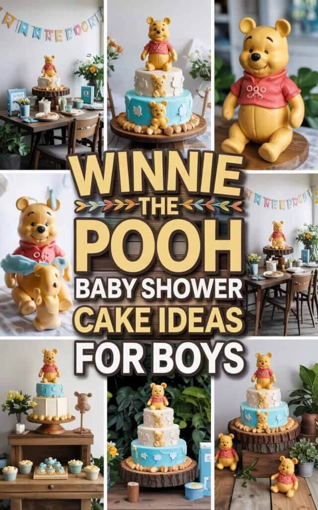 Winnie the Pooh Baby Shower Cake Ideas for Boys