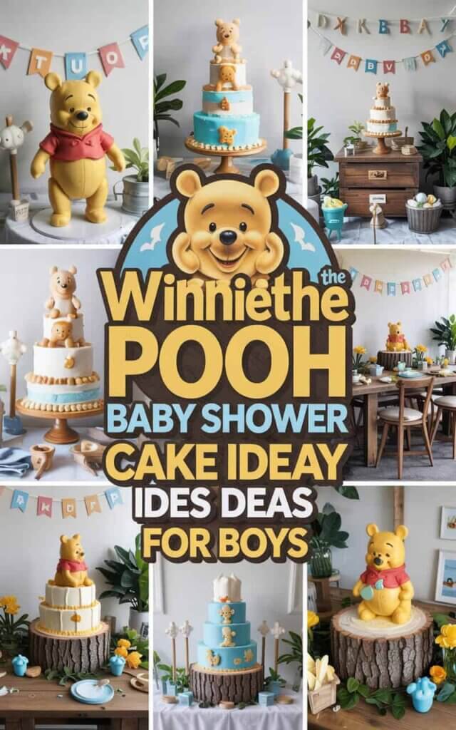 Winnie the Pooh Baby Shower Cake Ideas for Boys