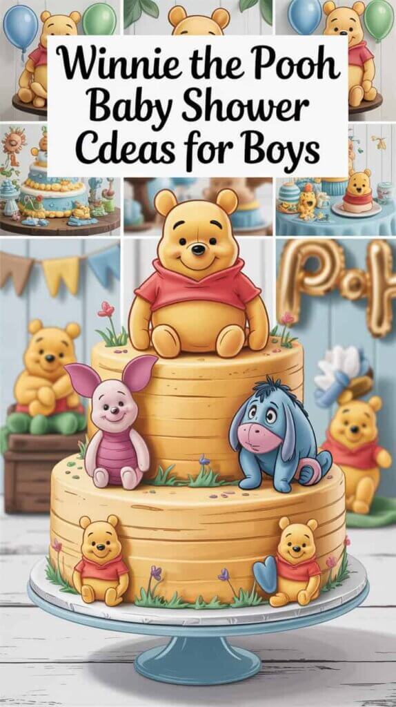 Winnie the Pooh Baby Shower Cake Ideas for Boys