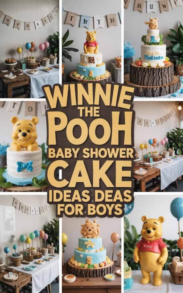 Winnie the Pooh Baby Shower Cake Ideas for Boys