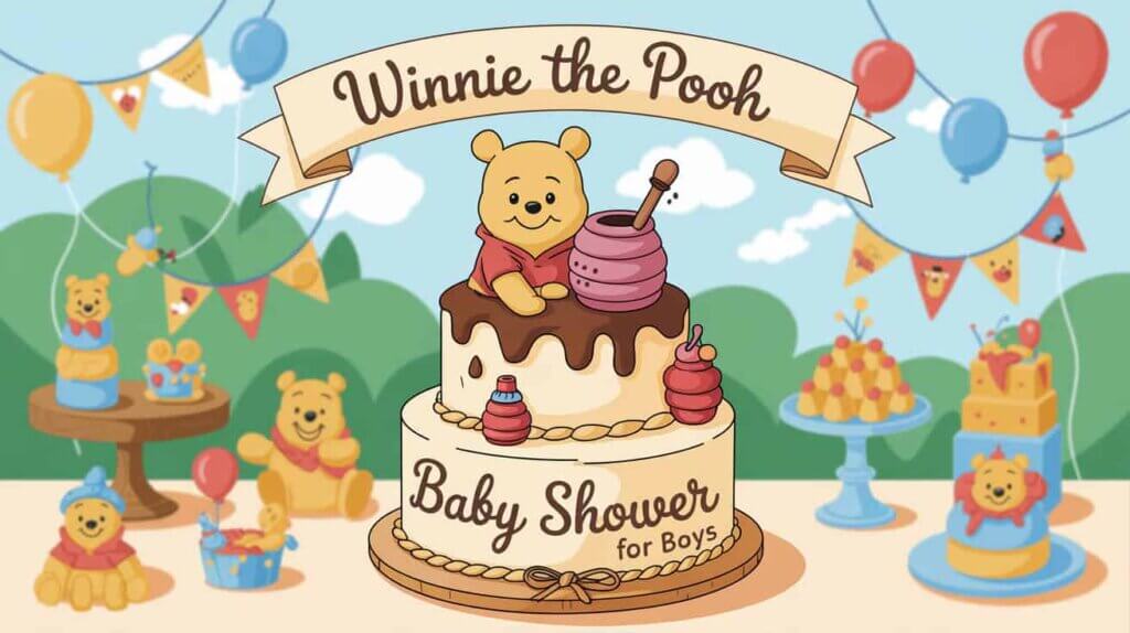 Winnie the Pooh Baby Shower Cake Ideas for Boys