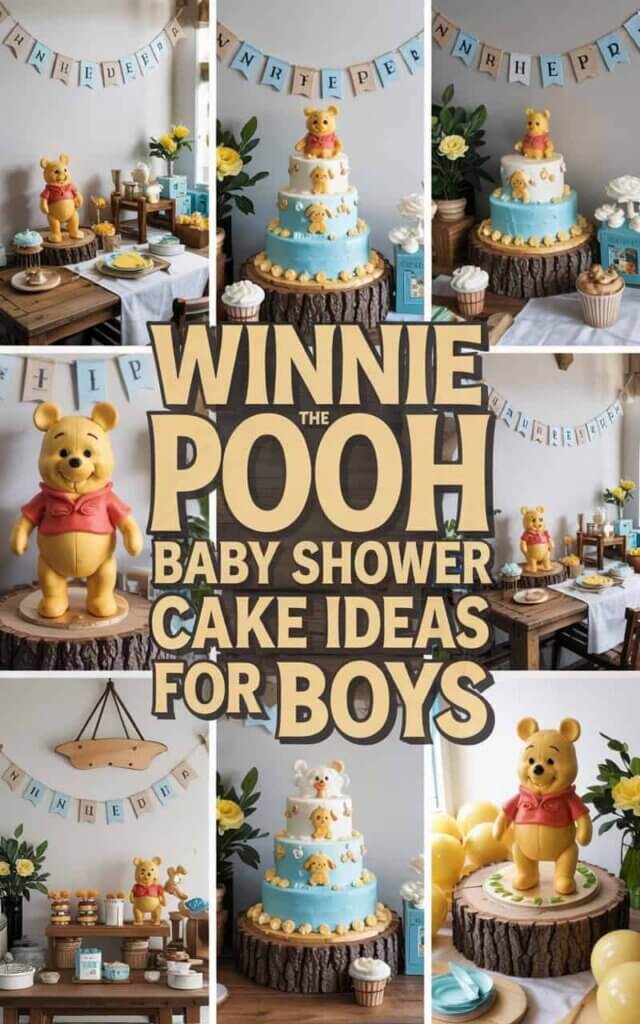 Winnie the Pooh Baby Shower Cake Ideas for Boys