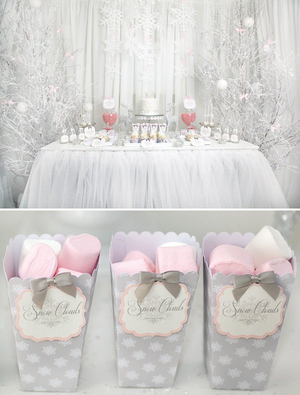 baby shower pink and white theme