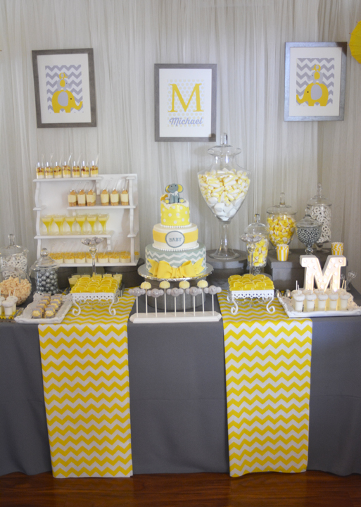 A Modern Chic Elephant Baby Shower