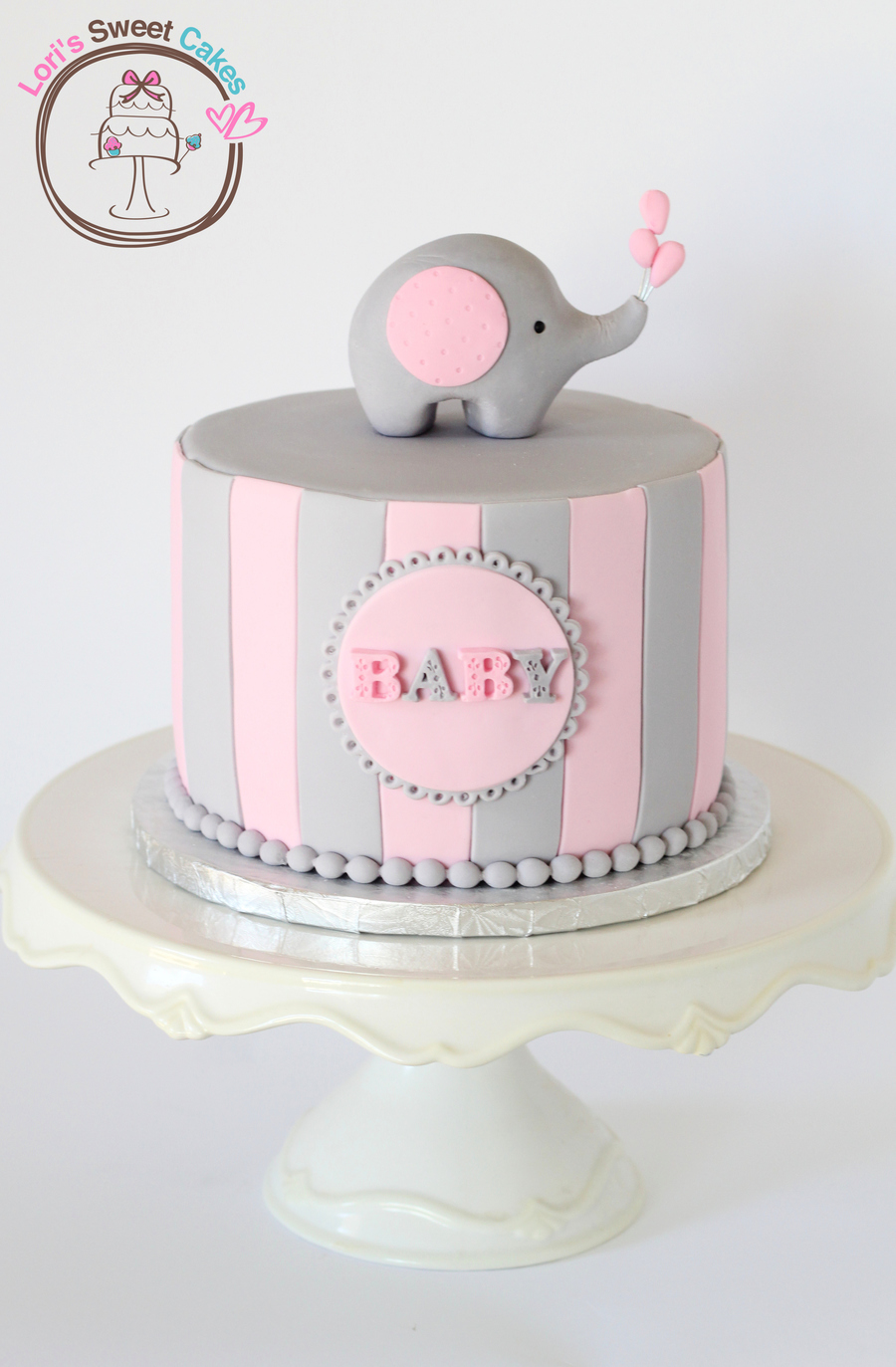 Elephant Baby Shower-cake2