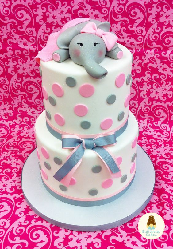 Elephant Baby Shower-cake3