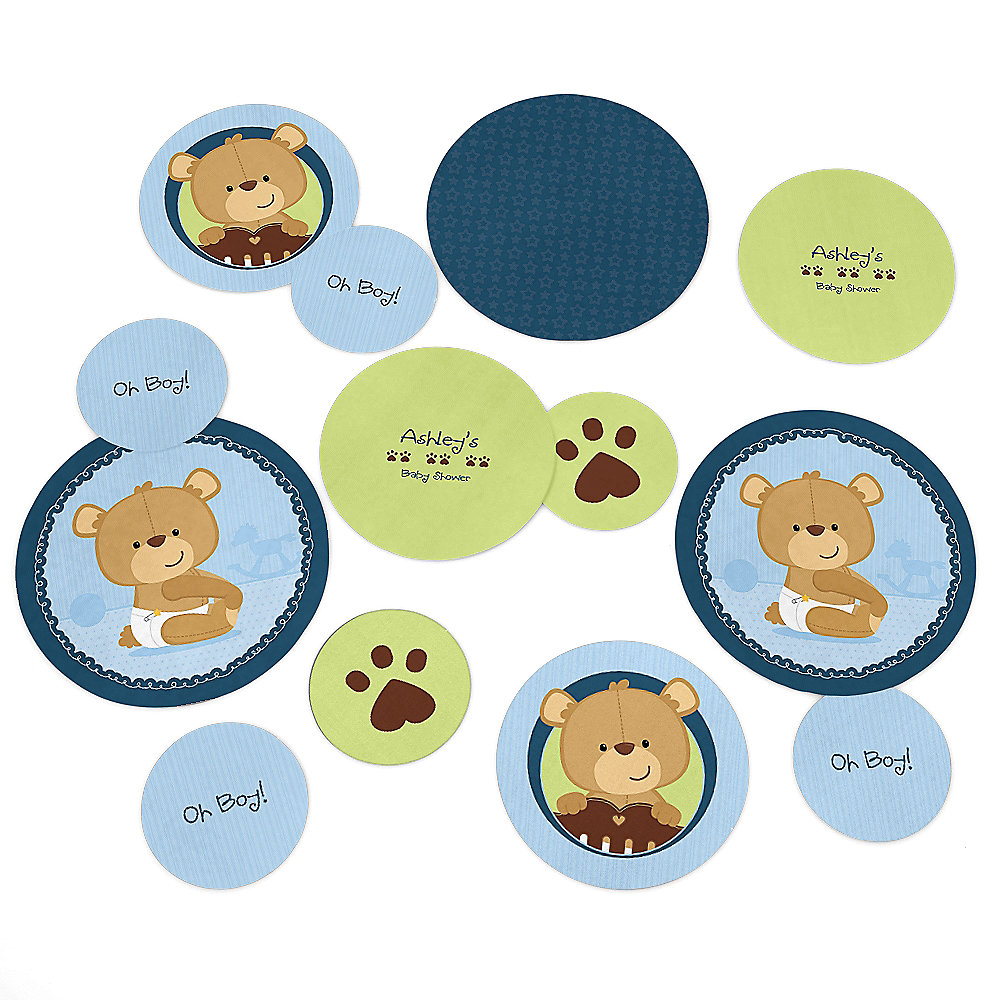 teddy bear baby boy shower decorations