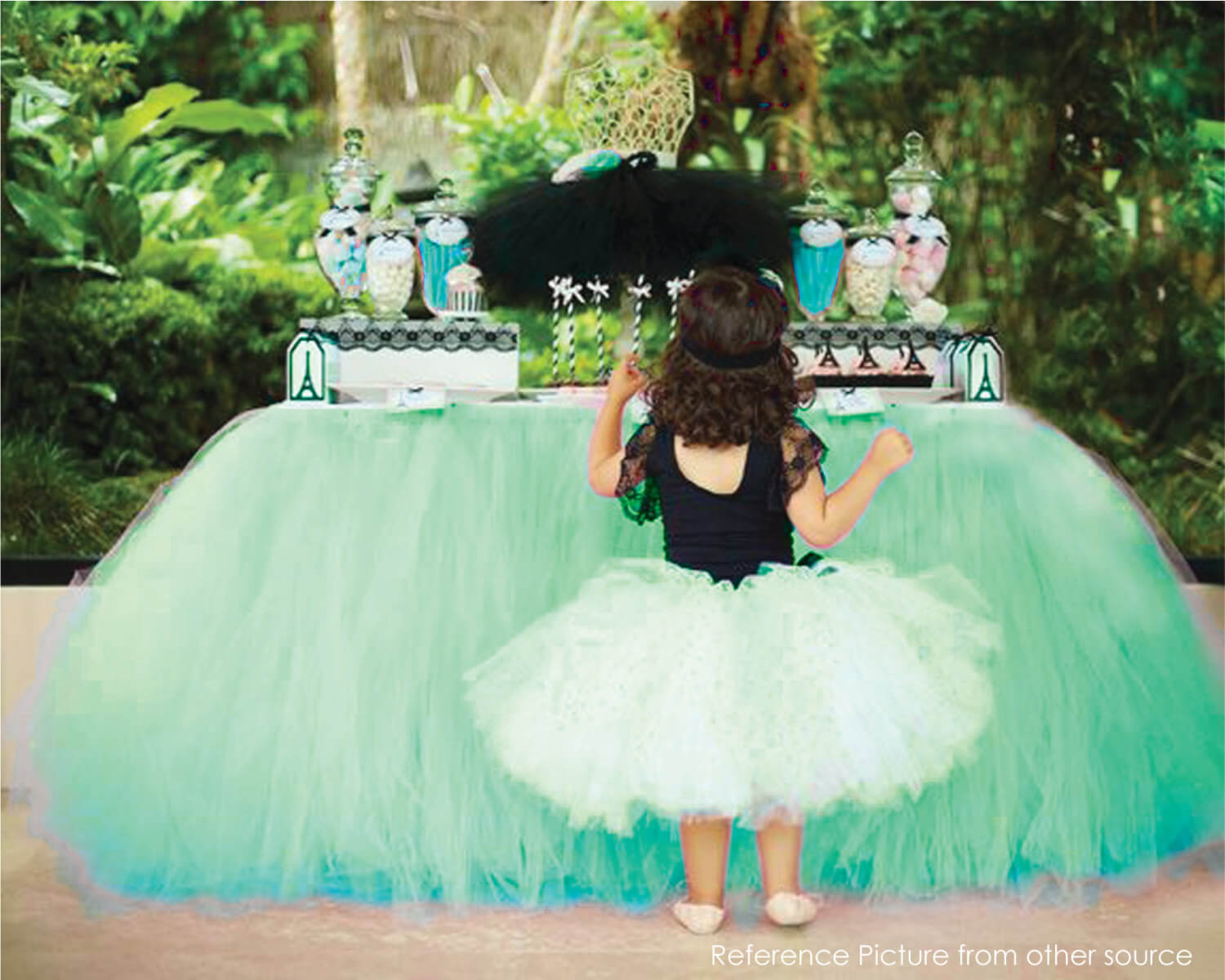 Tinkerbell inspired Green Table Tutu Skirt