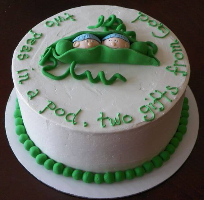 Two peas in a pod cake