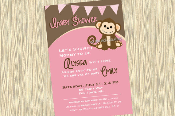monkey invitation