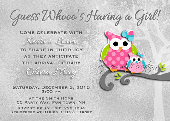 owl invitation