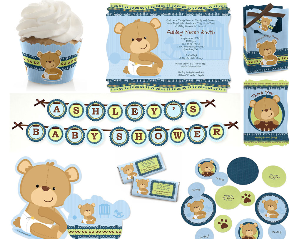 baby boy teddy bear baby shower theme