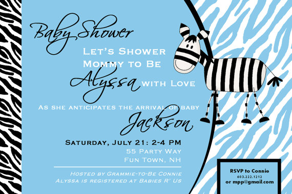 zebra Invitation