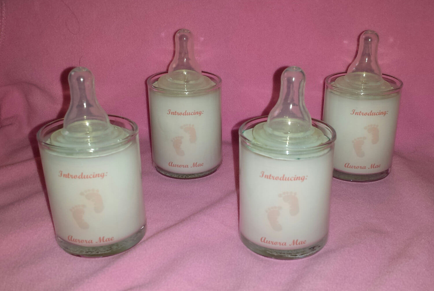 Baby Bottle Candles-set