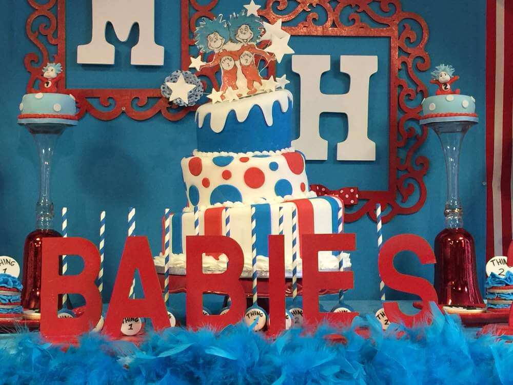 twin girl and boy baby shower themes