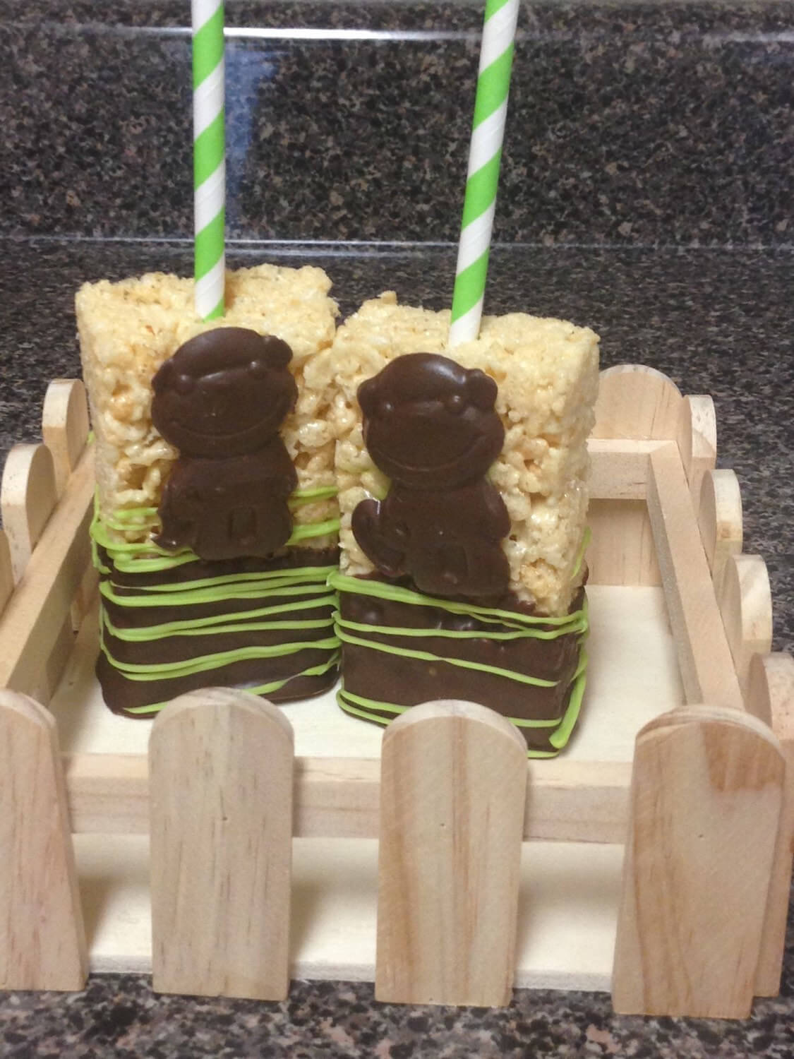 12 Monkey Rice Krispy Treats, Safari Animal Rice Krispy Treats
