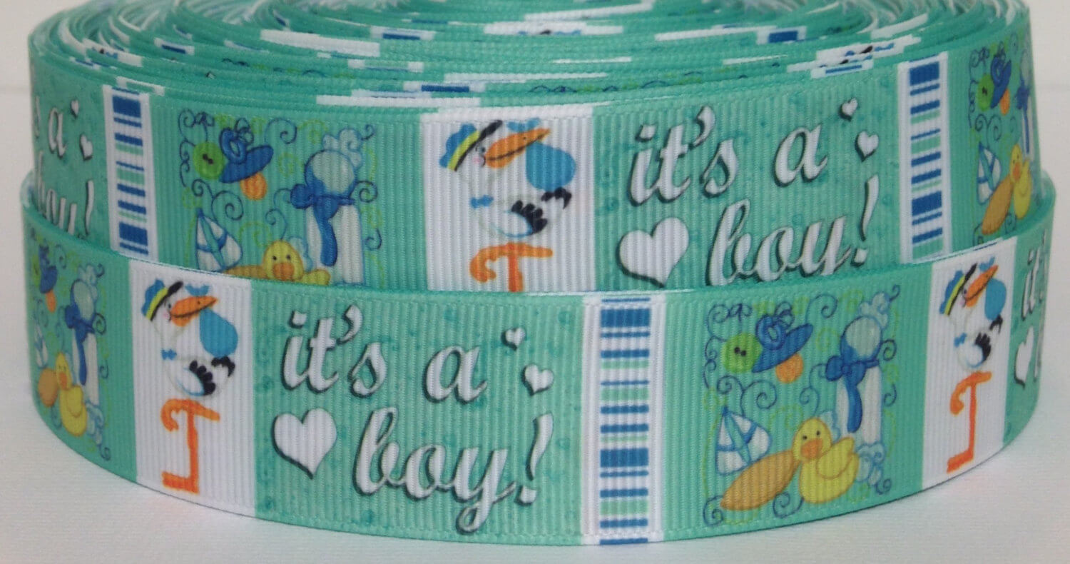 It's a Boy Grosgrain Ribbon - Baby Shower Ribbon