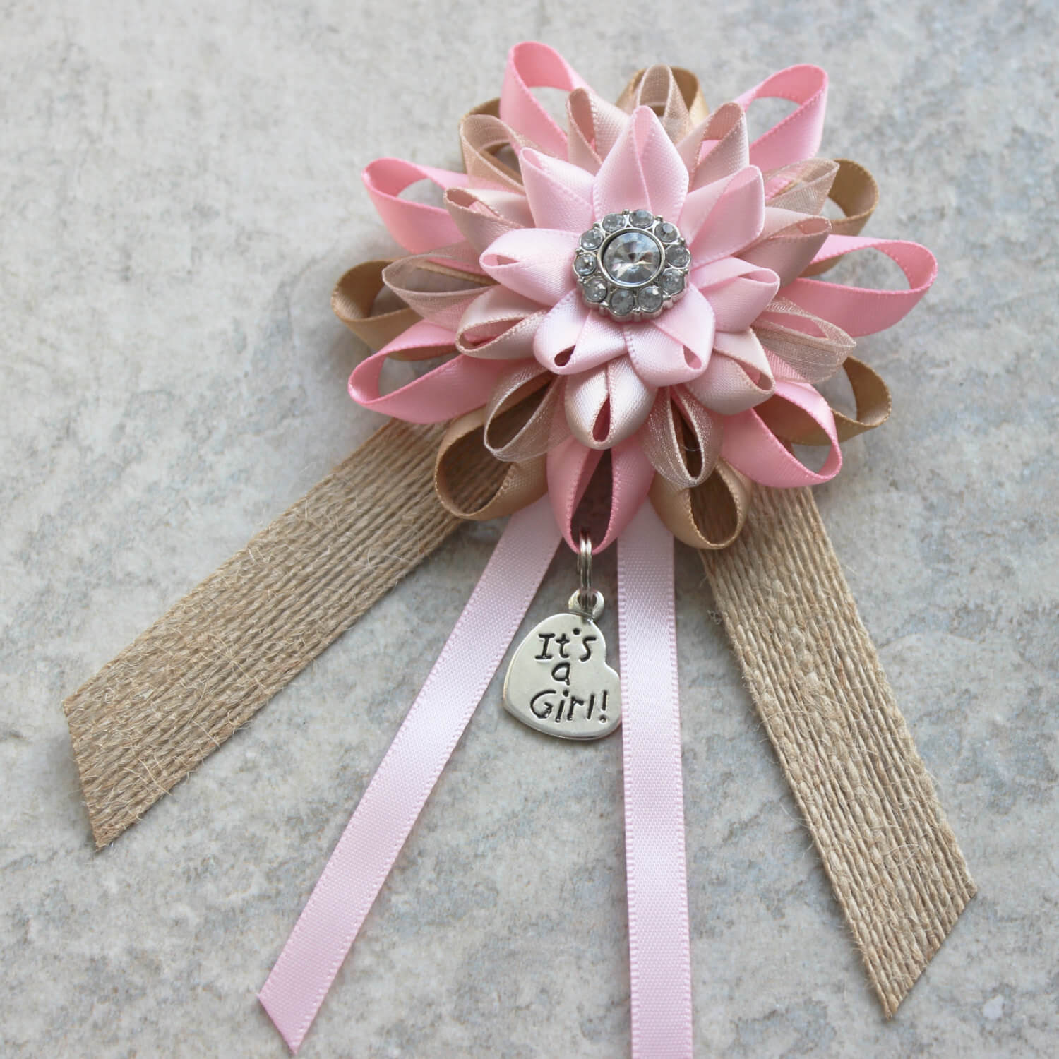 Pink Baby Shower Corsage
