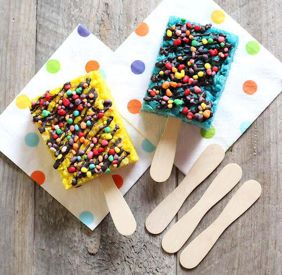 Rice Crispy Pop Sticks
