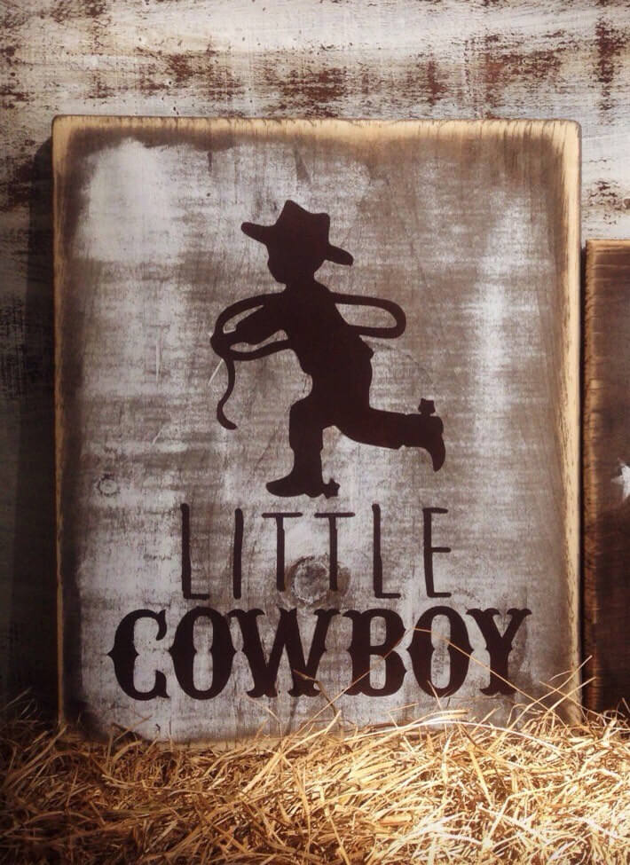 Rustic cowboy sign