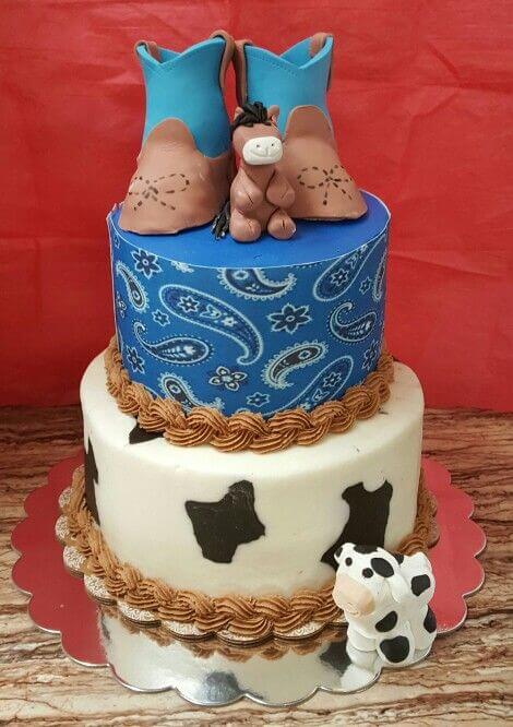 Western Baby Shower Cake