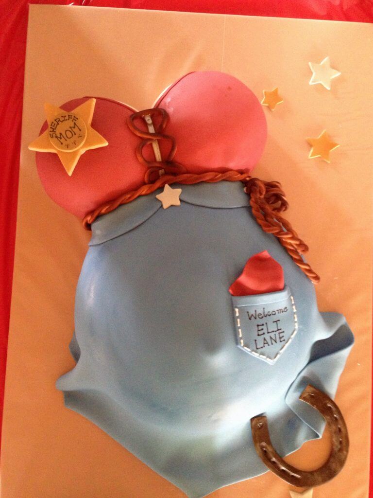 Western baby shower cake Girl