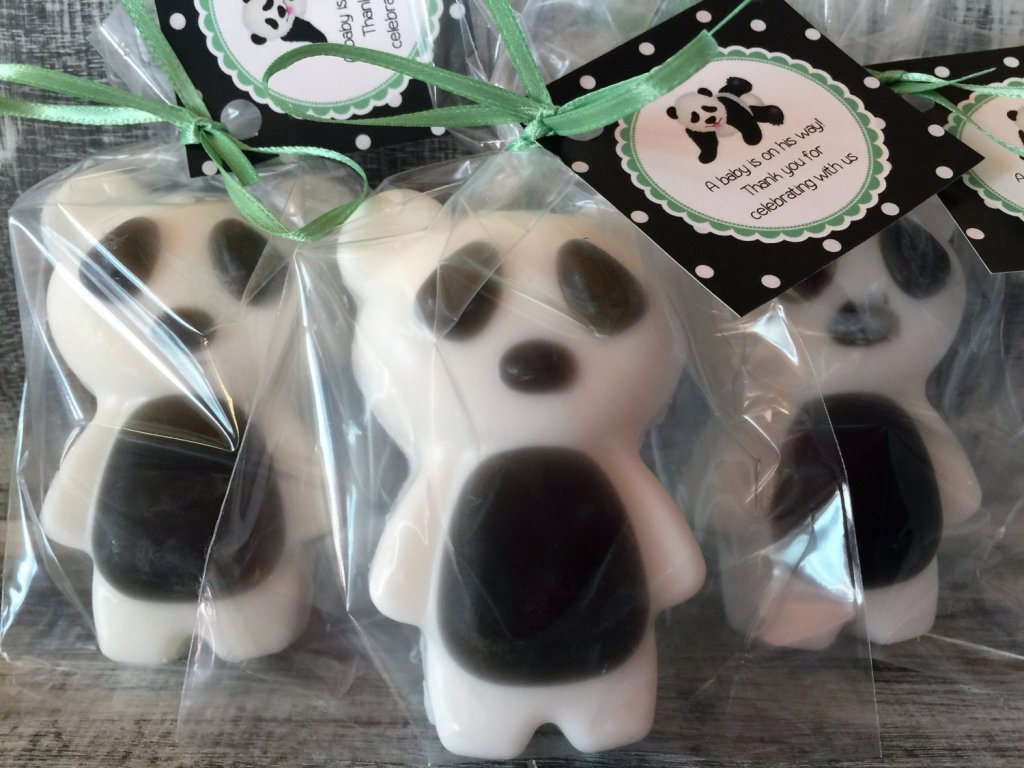 10 Large PANDA BEAR Soap Favors