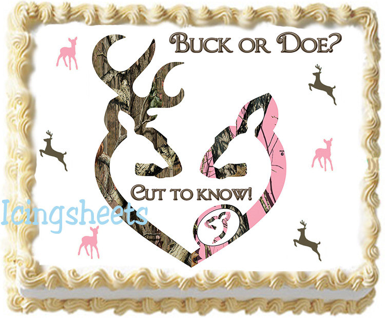 Camouflage baby shower cake topper