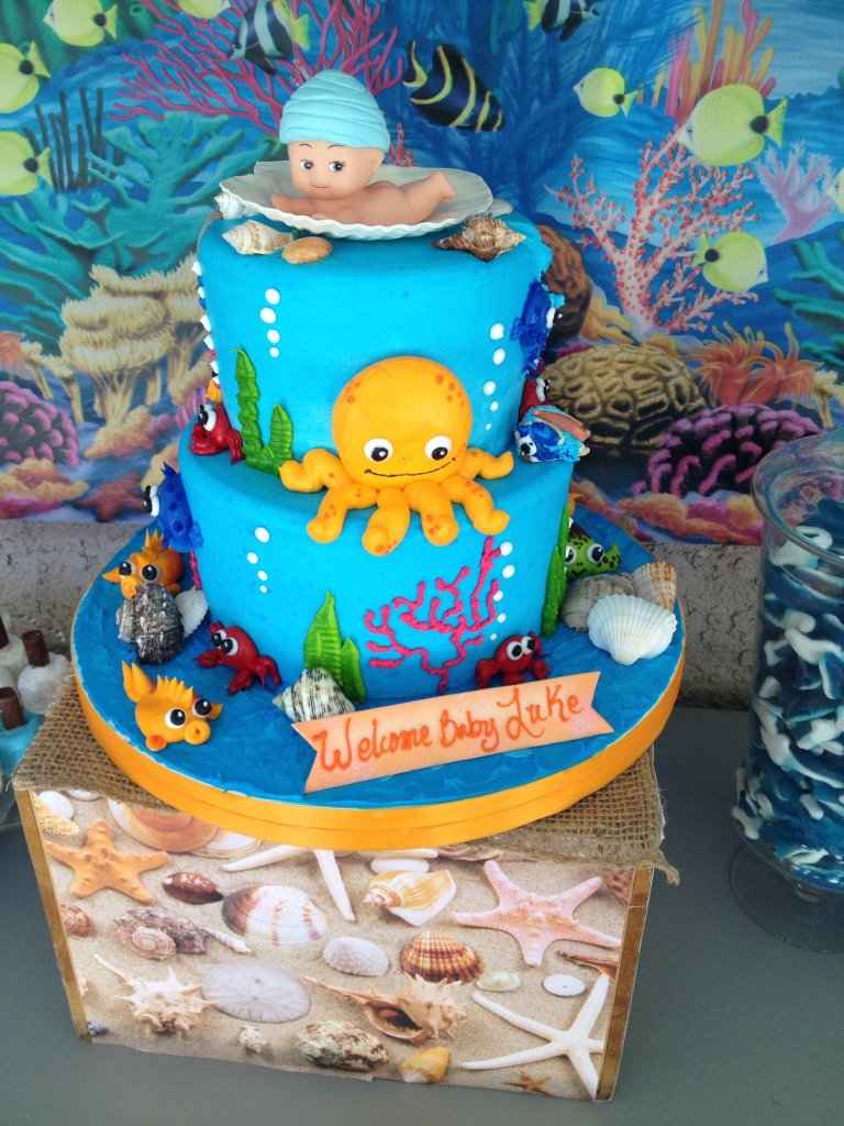 Under The Sea Baby Shower Cake