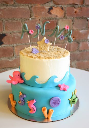 under the sea baby shower cake