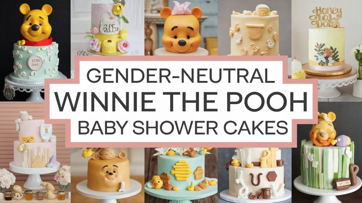 Gender-Neutral Winnie the Pooh Baby Shower Cakes