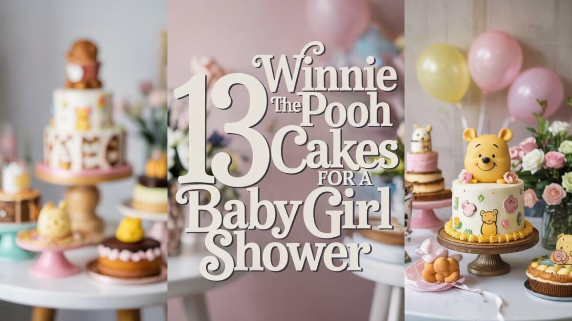 winnie the pooh baby shower cake girl